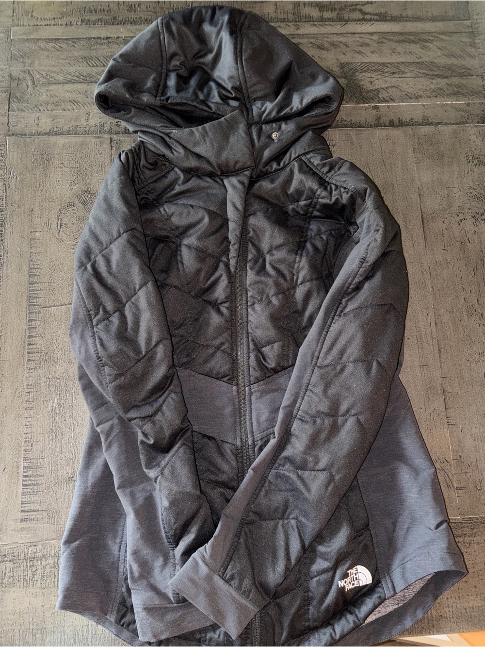 The North Face Women's Black Hooded Quilted Puffer Jacket